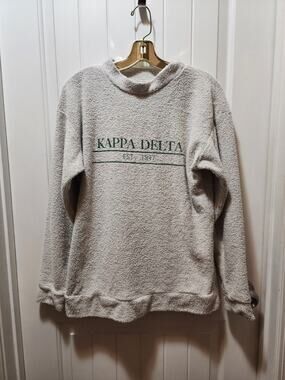 KAPPA DELTA Pullover Textured Sweatshirt Long Sleeve Women’s M WOOLLY THREADS